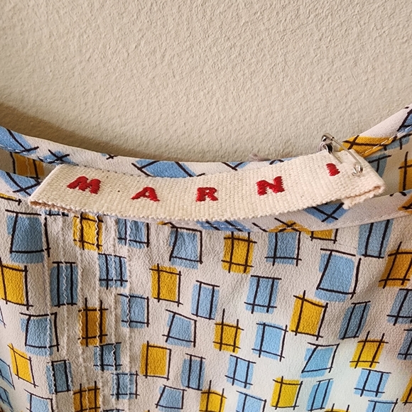 *HP* MARNI 100% Silk sleeveless midi dress - Picture 7 of 14